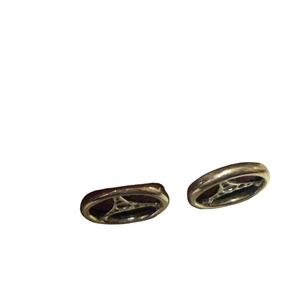 Two pairs of Elegant Black and Silver Cufflinks Set. Both is sliver ,925 stamps